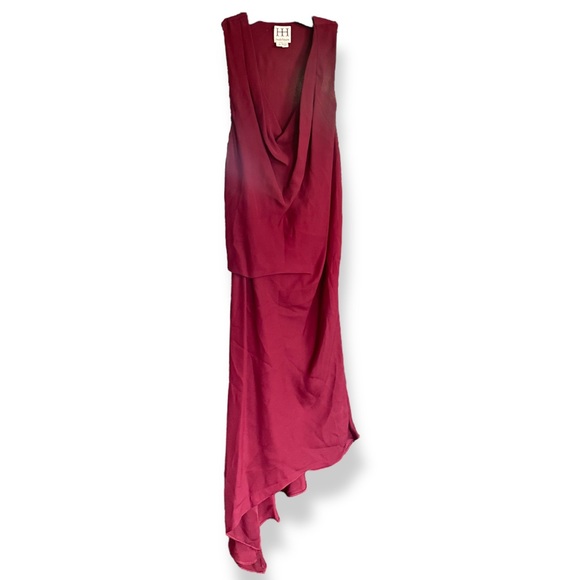 Haute Hippie 100% Silk Cowl Neck Dress – Burgundy Oxblood Red | Size S - Picture 1 of 7